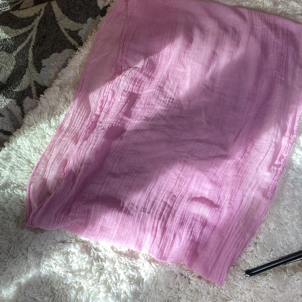 PINK LILAC SHEER SUMMER INFINITY SCARF  - BARBIECORE GUC